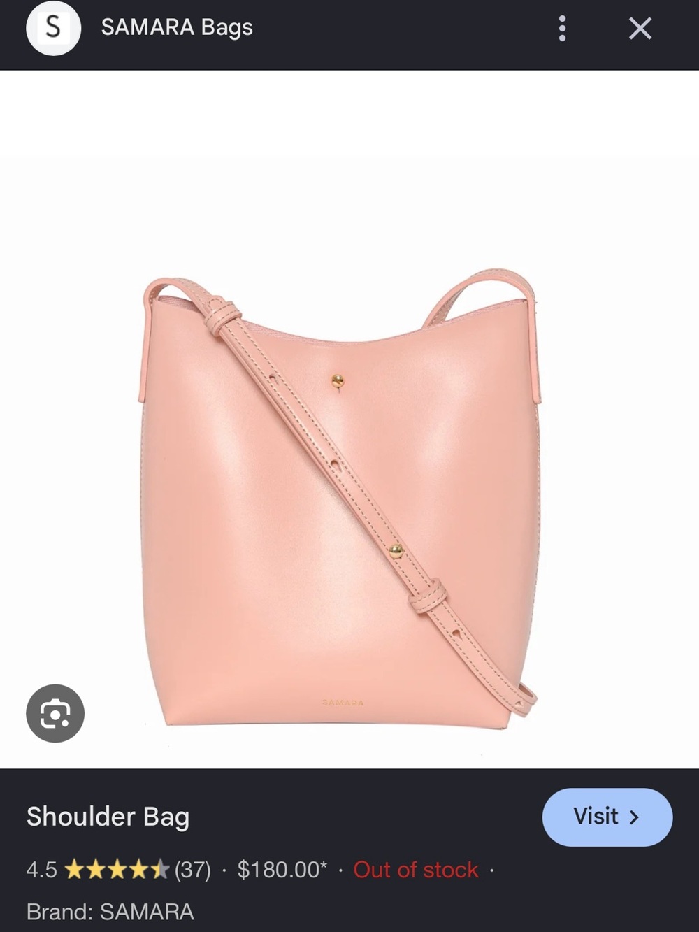 SAMARA Peony Pink Shoulder Bag | Adjustable Crossbody | Like New